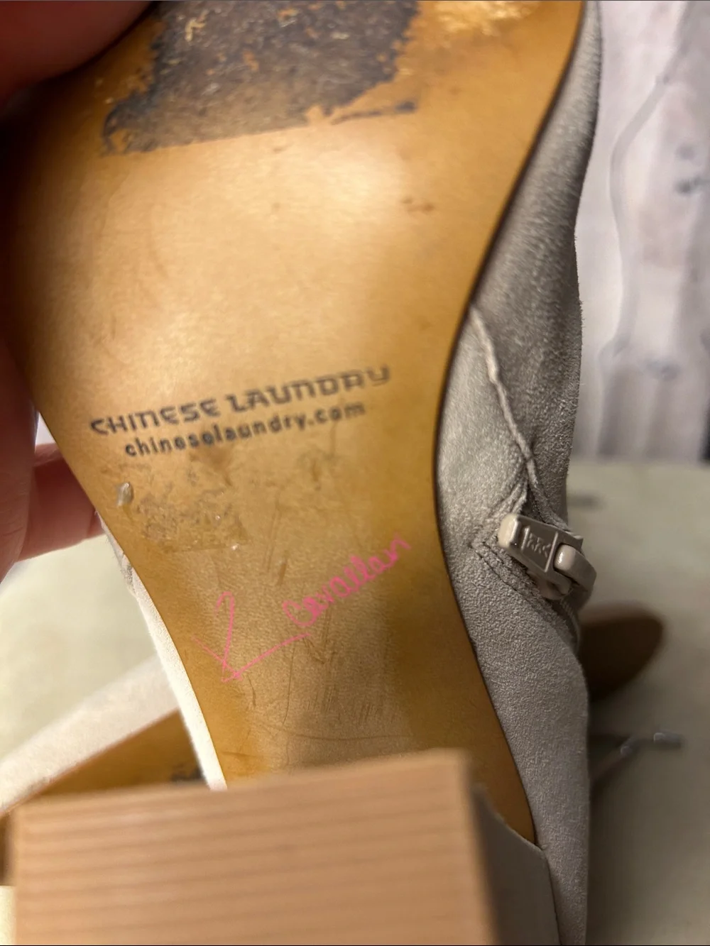 Chinese Laundry Kristin Cavallari suede corset boot womens size 7/37.5, 40495